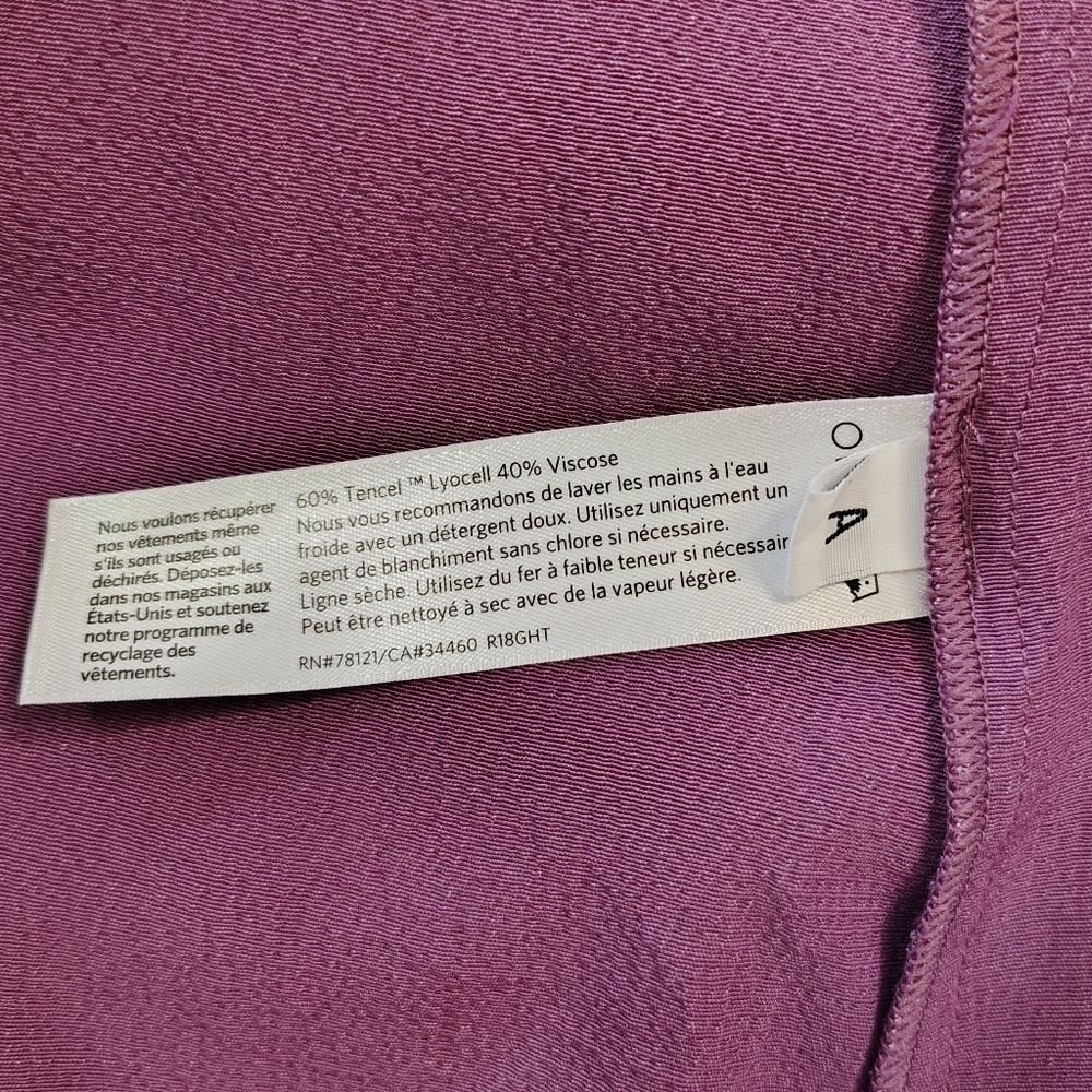 Eileen Fisher Shirt Dress Tencel purple button down  long sleeves, sz M, casual. - Picture 12 of 16